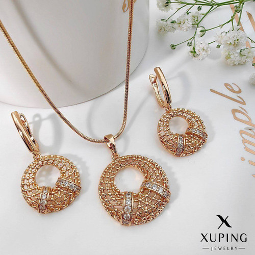 خرید نیم ست قجری نگینی برند ژوپینگ