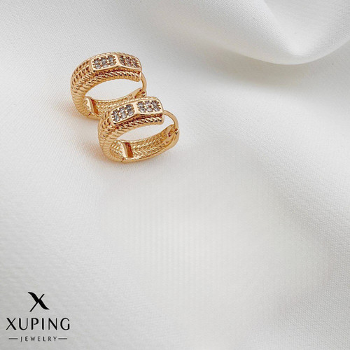 گوشواره حلقه طرح بافتی برند ژوپینگ