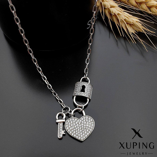 گردنبند طرح قلب و قفل برند ژوپینگ