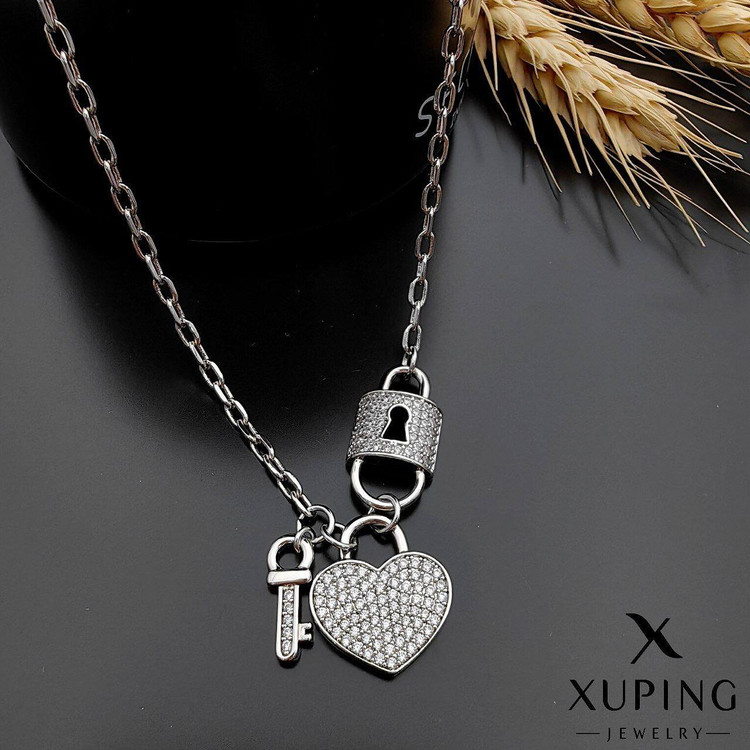 گردنبند طرح قلب و قفل برند ژوپینگ