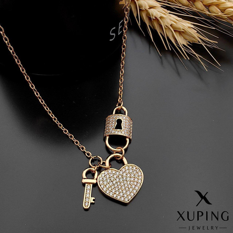 گردنبند طرح قلب و قفل برند ژوپینگ