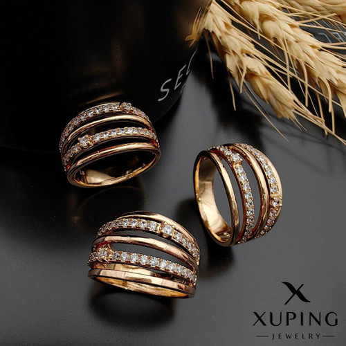 انگشتر چند لاین نگینی برند ژوپینگ