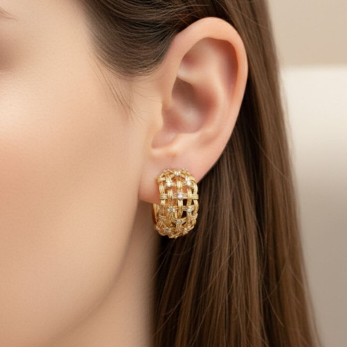 گوشواره مدل حصیری ژوپینگ