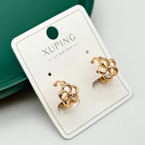 گوشواره حلقه ای طرح گل ژوپینگ