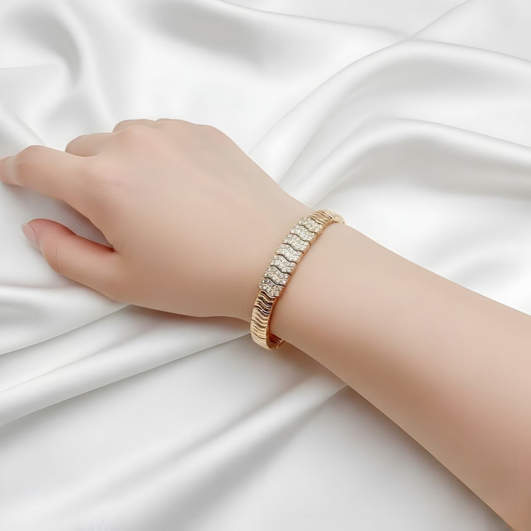 دستبند بافتی نگینی برند ژوپینگ