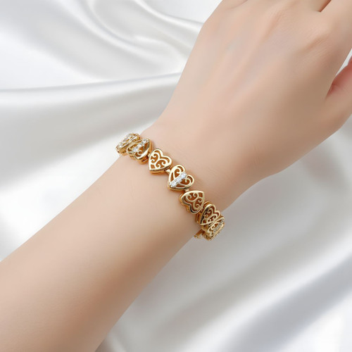 دستبند طرح قلبی برند ژوپینگ