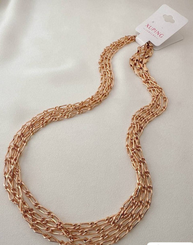 زنجیر تک عددی طلایی برند ژوپینگ با بافت ظریف و ضد حساسیت