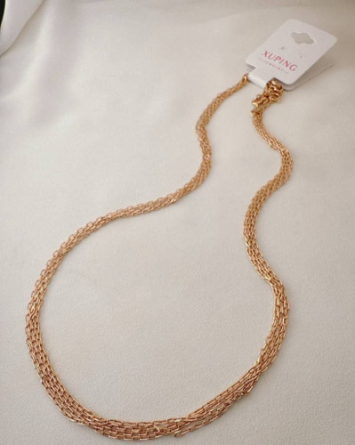 رشته زنجیر طلایی ظریف برند ژوپینگ با قفل متصل