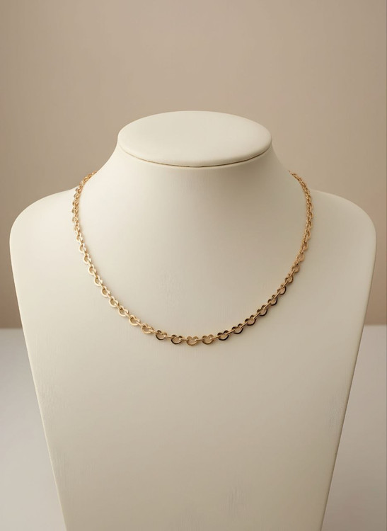 گردنبند طلایی ژوپینگ با طرح زنجیر قلبی