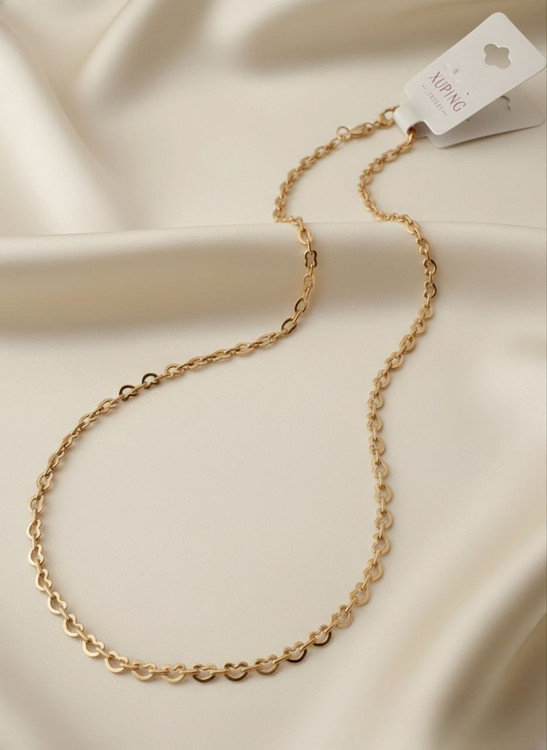 گردنبند طلایی ژوپینگ با طرح زنجیر قلبی