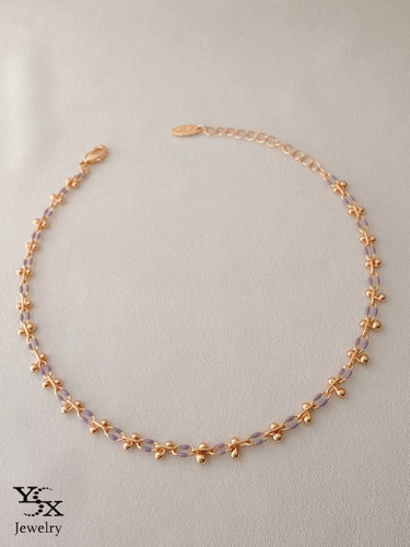 پابند برند وای اس ایکس (YSX) رنگ ثابت با جزئیات بنفش