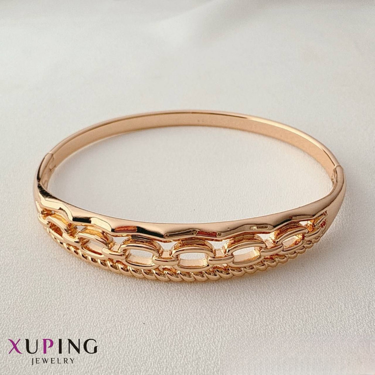 تکپوش طلایی زنانه برند ژوپینگ با طرح ترکیبی زنجیری و طنابی