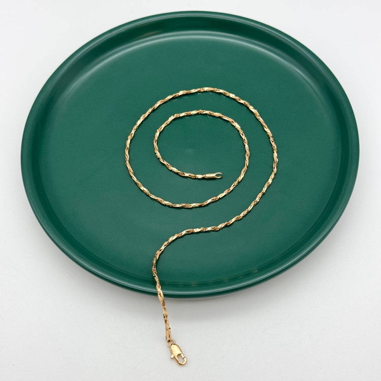 زنجیر طلایی رنگ ثابت ژوپینگ با طرح پیچ