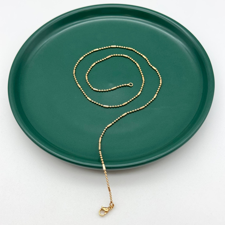 زنجیر طلایی ژوپینگ طرح توپی و استوانهای