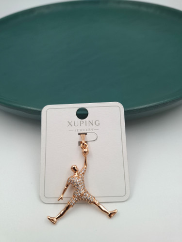 پلاک طلایی ژوپینگ طرح بازیکن بسکتبال نگینکاری شده