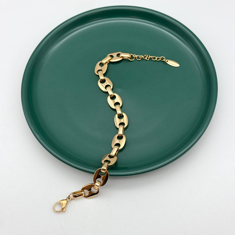 دستبند طلایی ژوپینگ طرح زنجیری ملوانی