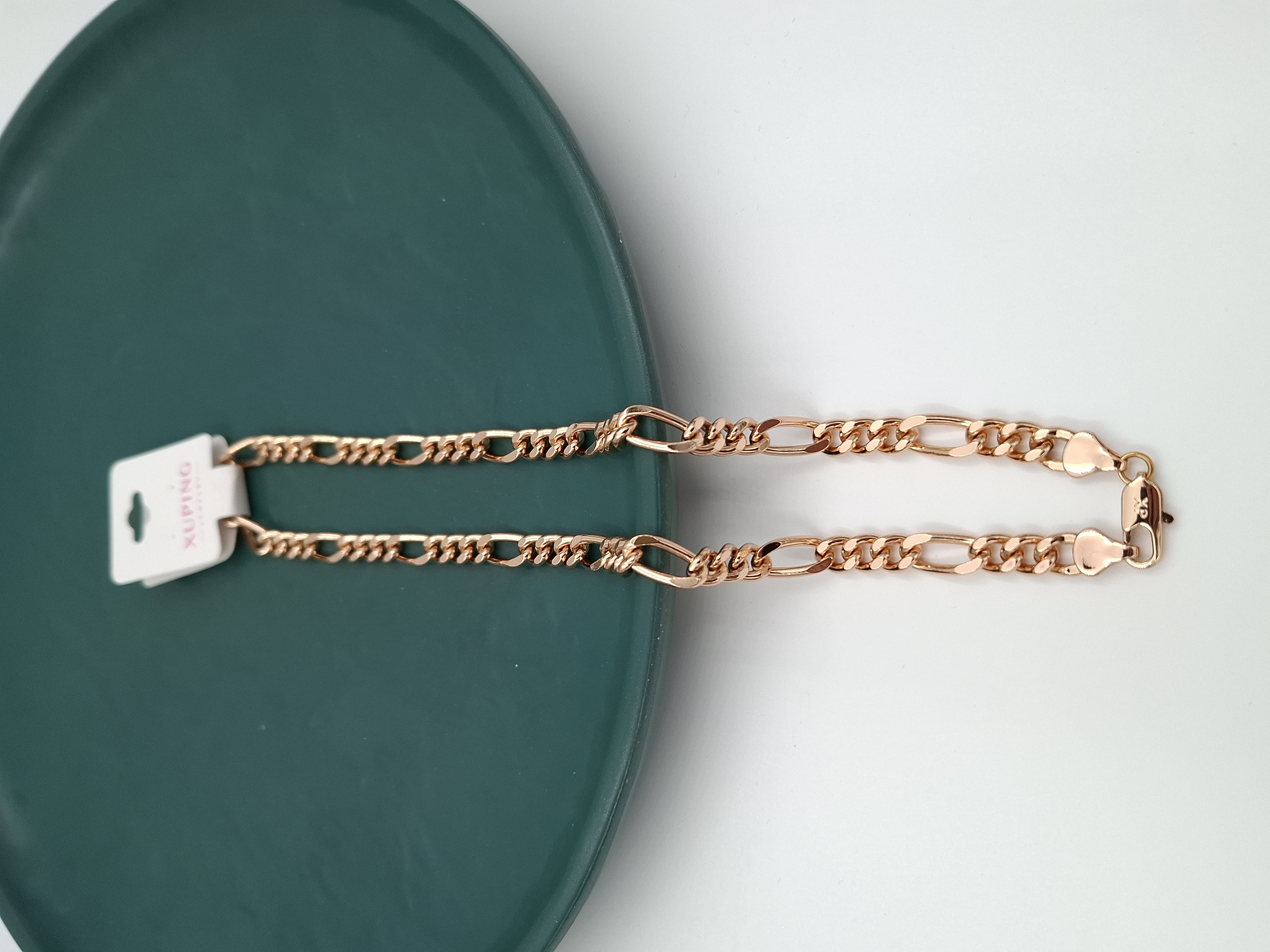 گردنبند زنجیری ژوپینگ طرح فیگارو با آبکاری طلا