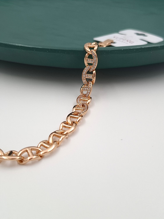 دستبند زنانه ژوپینگ مدل زنجیری نگیندار