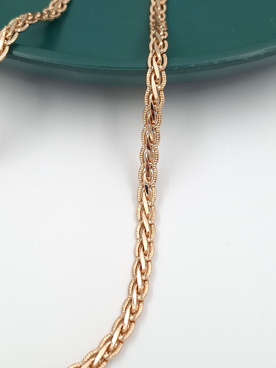 زنجیر طلایی برند ژوپینگ با طرح بافت حصیری